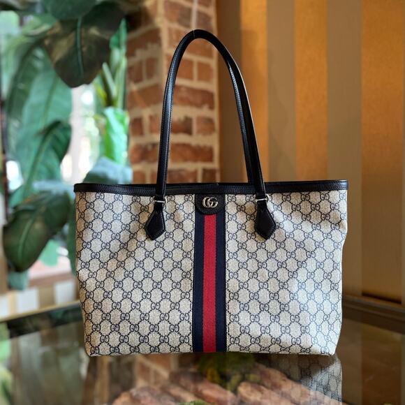 Gucci Ophidia Shopping Tote GG Coated Canvas Medium - Picture 1 of 12